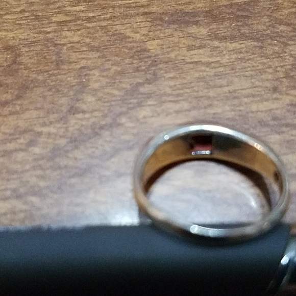 Ladies  925 Ring Onyx & Mother of Pearl 5 - Picture 5 of 6